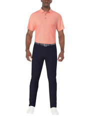SS Horizontal Print Polo (Living Coral) 