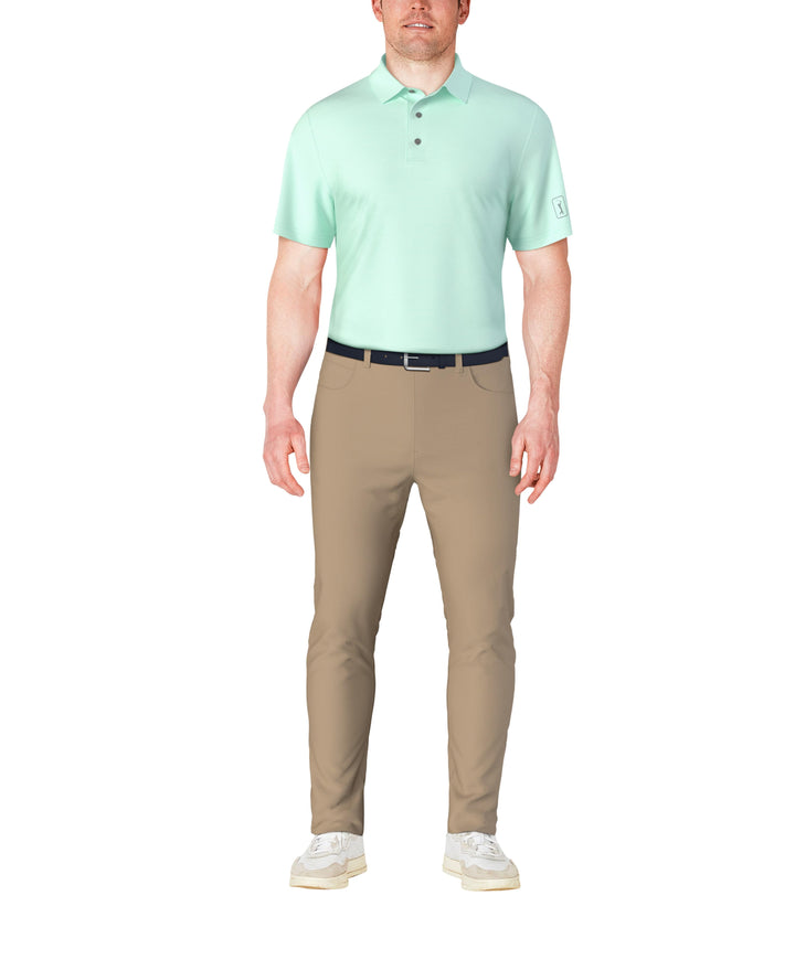 SS Horizontal Print Polo (Aruba Blue) 