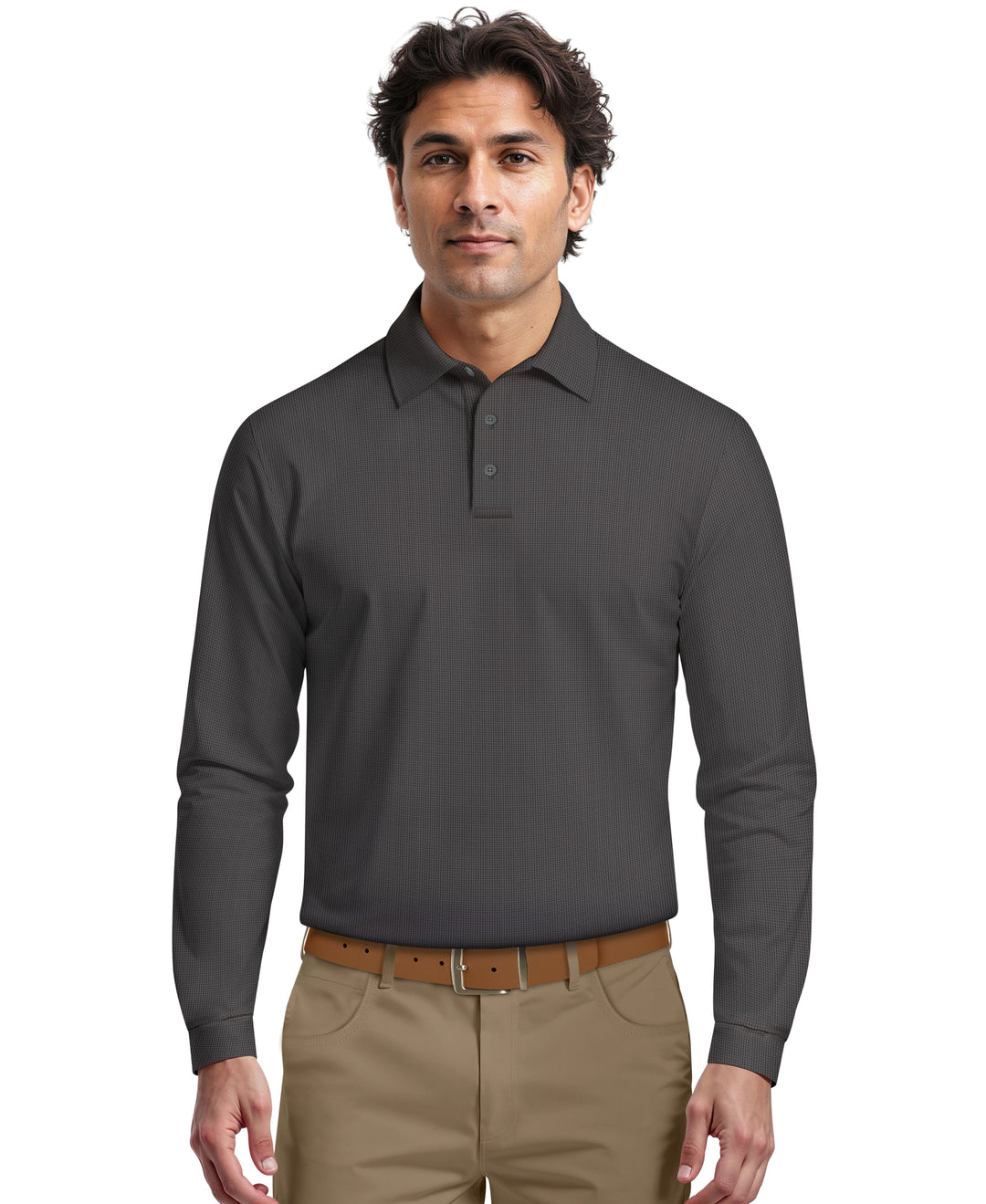 Houndstooth Golf Polo (Caviar) 