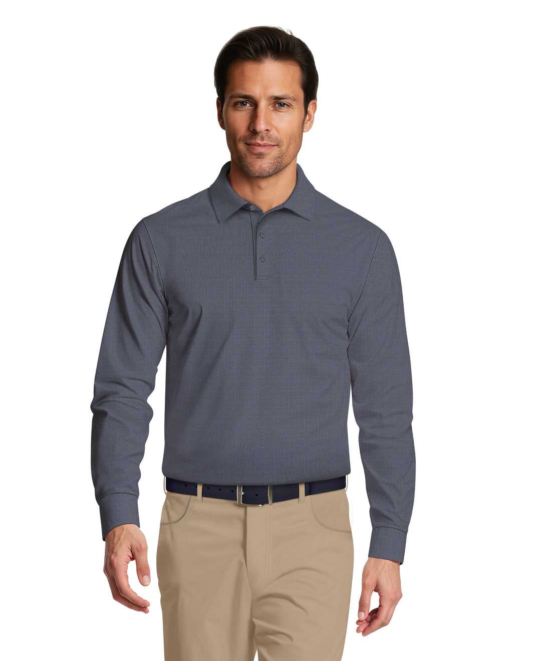 Houndstooth Golf Polo (Peacoat) 