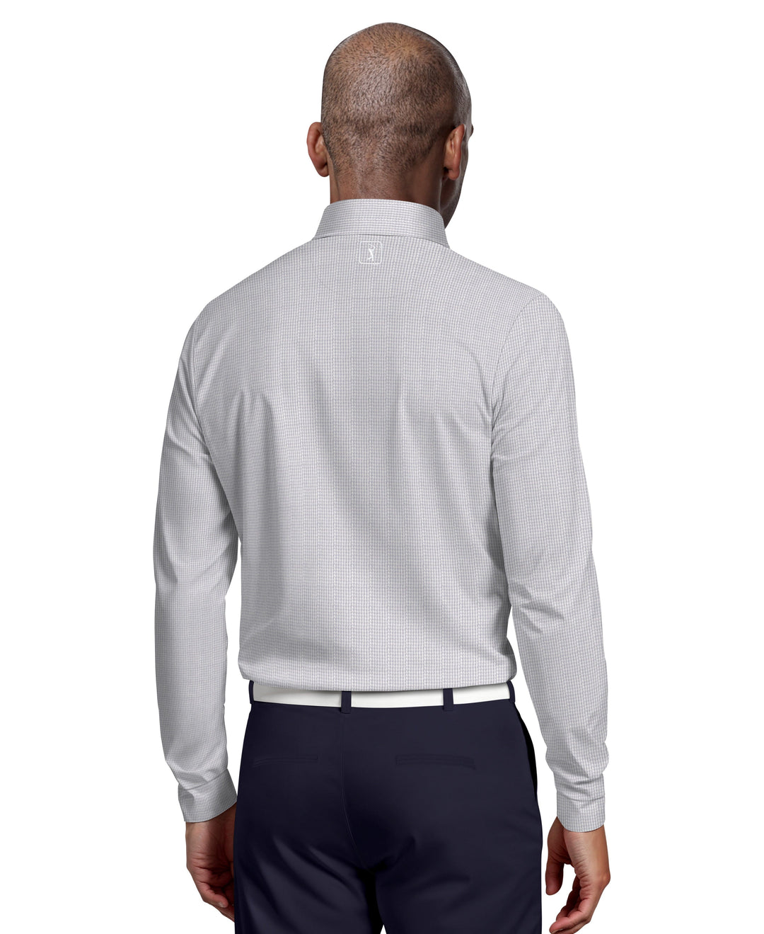 Houndstooth Golf Polo (Bright White) 
