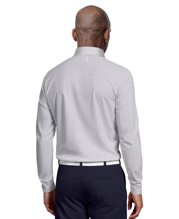 Houndstooth Golf Polo (Bright White) 