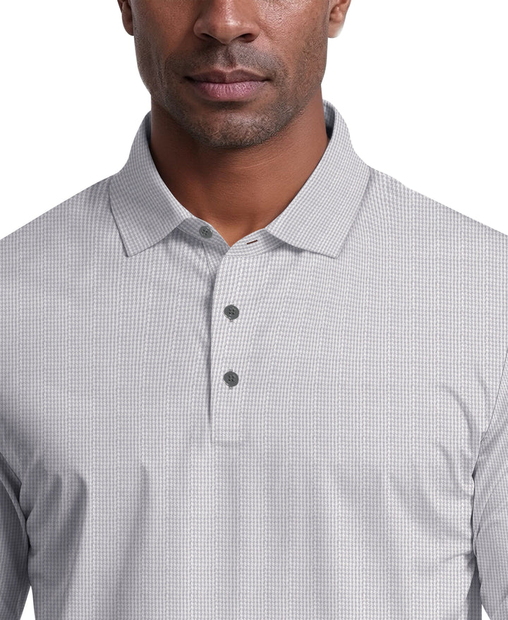 Houndstooth Golf Polo (Bright White) 