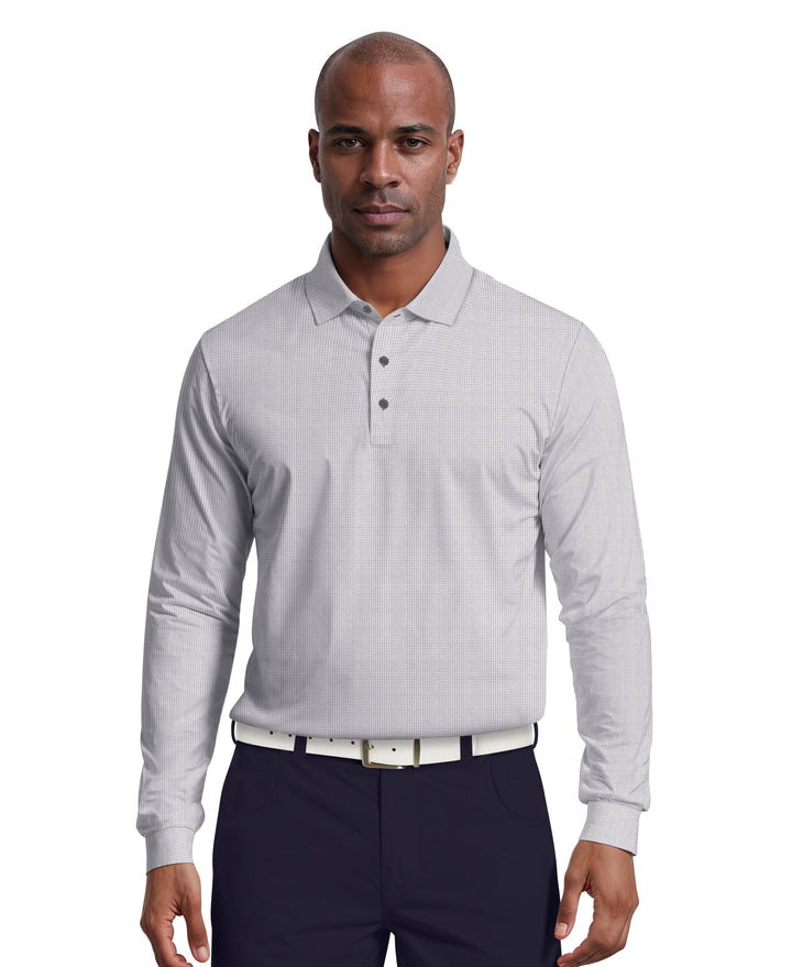 Houndstooth Golf Polo (Bright White) 