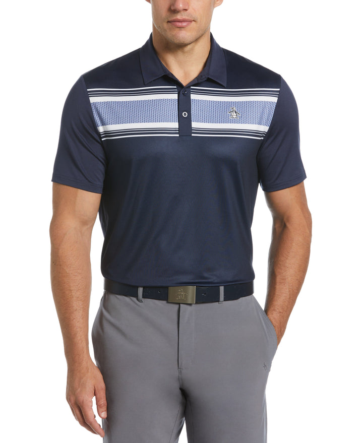 Jack’s Stripe Print Polo (Black Iris) 