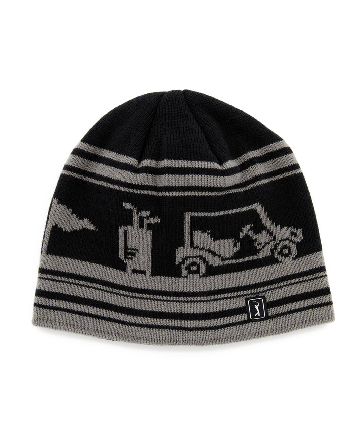 Jacquard Golf Beanie (Caviar) 