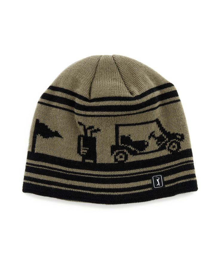 Jacquard Golf Beanie (Industrial Green) 