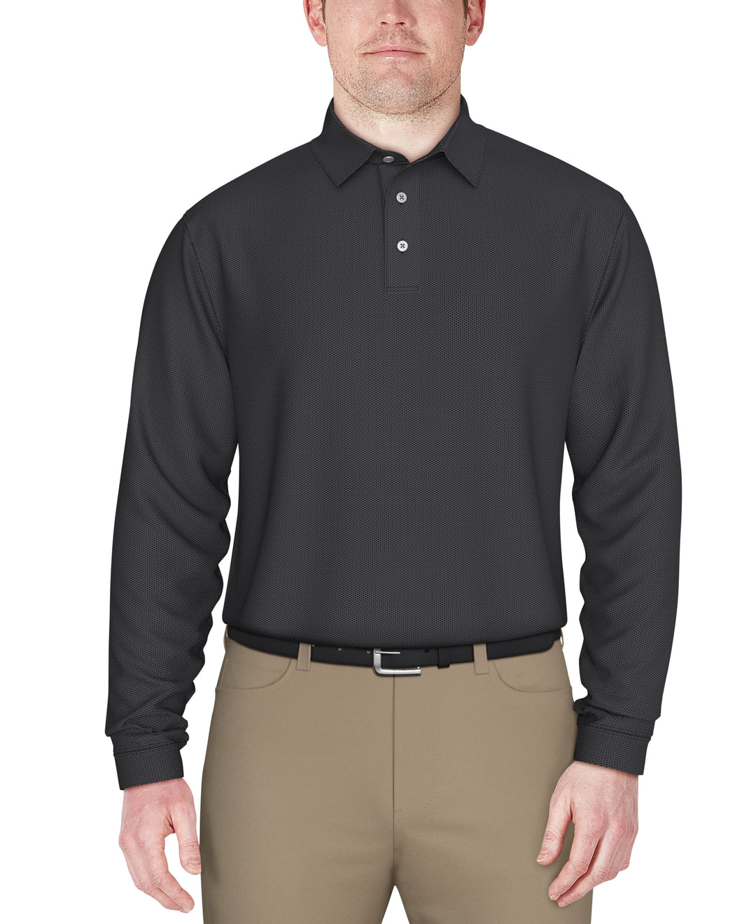 Jacquard Golf Polo (Caviar) 
