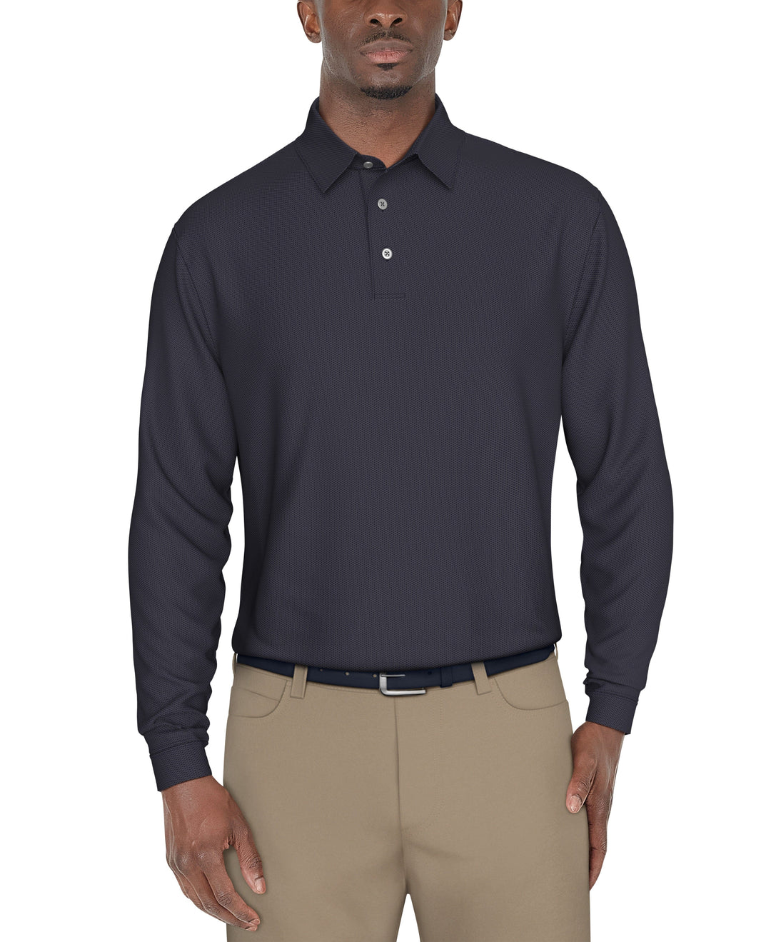 Jacquard Golf Polo (True Navy) 