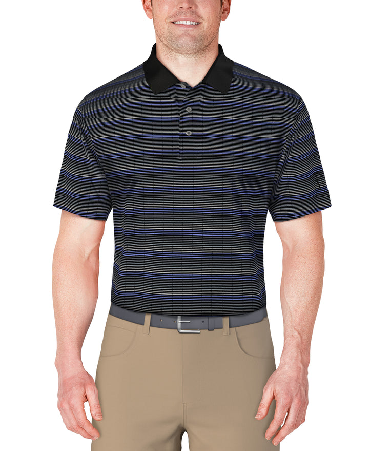 SS Jacquard With Solid Rib Collar (Caviar) 