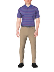 SS Jacquard With Solid Rib Collar (Dazzling Blue) 