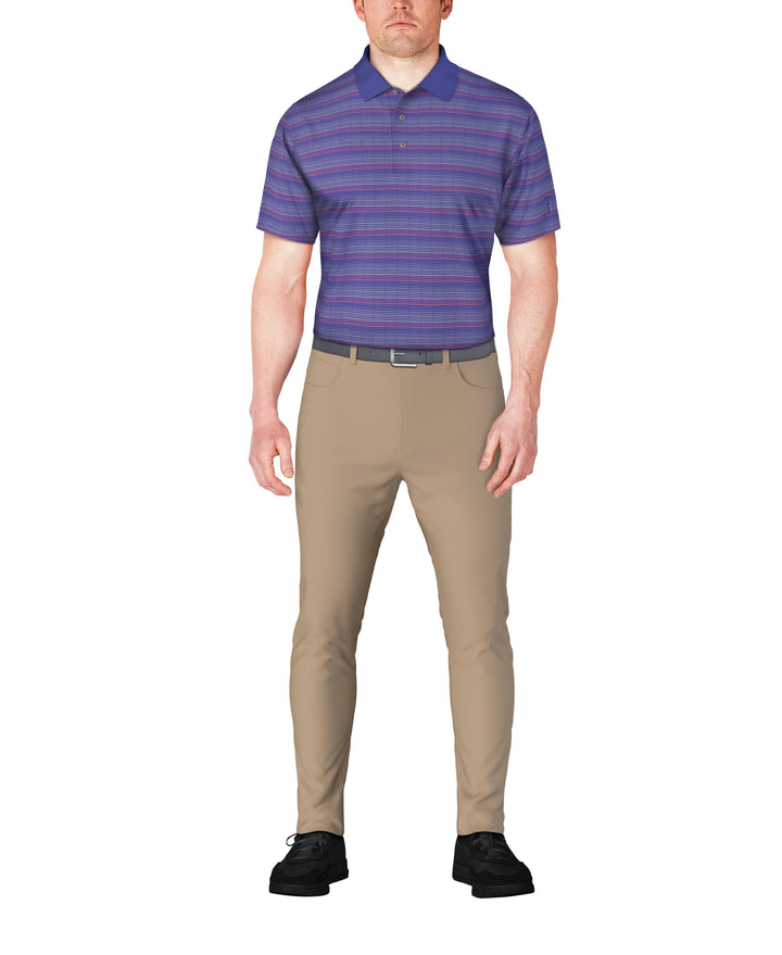 SS Jacquard With Solid Rib Collar (Dazzling Blue) 