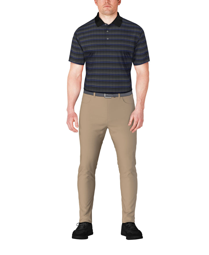 SS Jacquard With Solid Rib Collar (Caviar) 