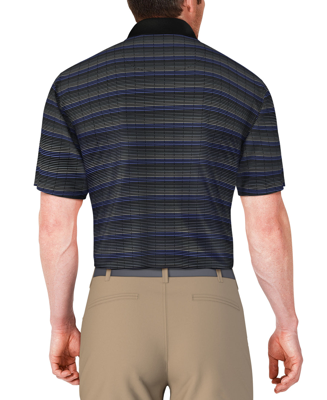 SS Jacquard With Solid Rib Collar (Caviar) 