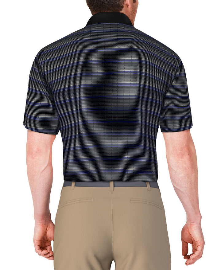 SS Jacquard With Solid Rib Collar (Caviar) 