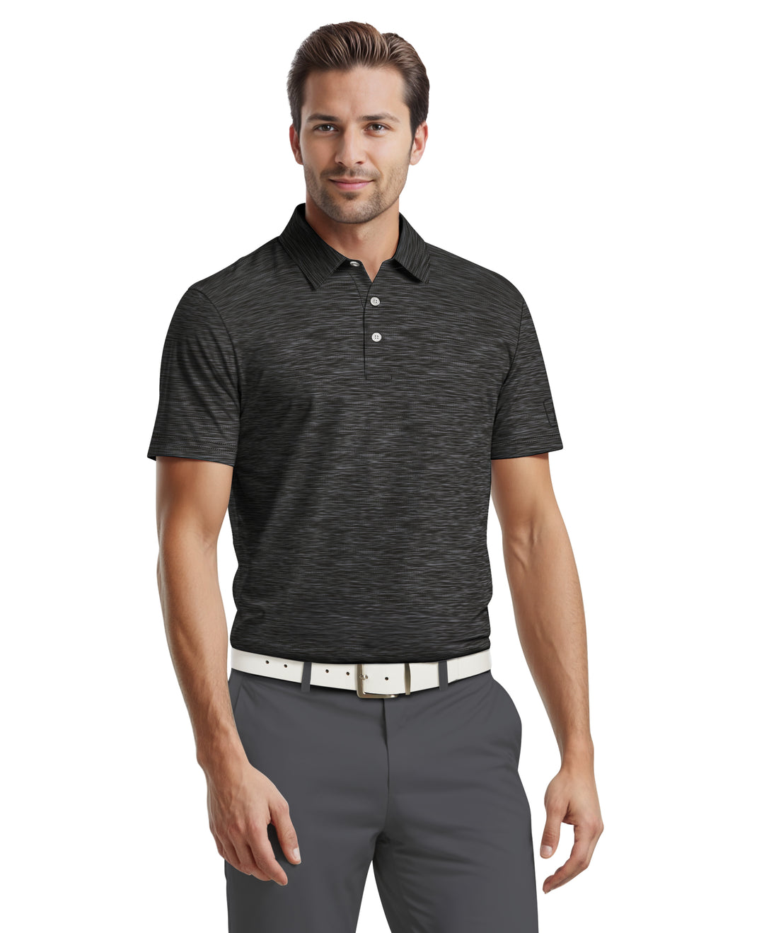 Jaspe Airflux Golf Polo (Caviar Htr) 