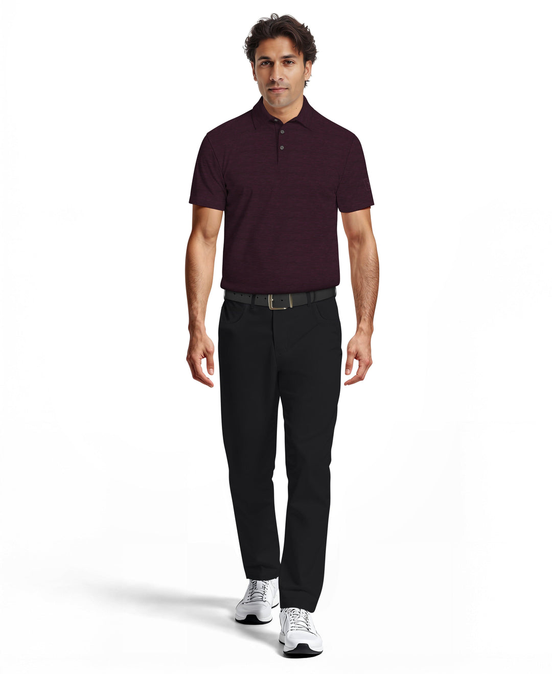 Jaspe Airflux Golf Polo (Dk Purple Htr) 
