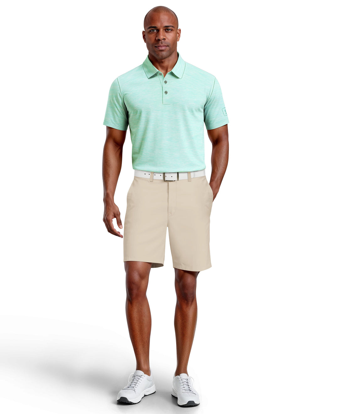 JASPE AIRFLUX POLO WITH SELF COLLAR (Lt Limpet Shell Htr) 