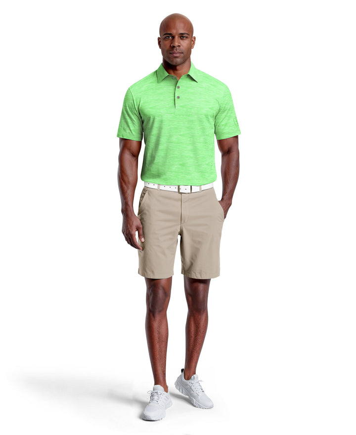 JASPE AIRFLUX POLO WITH SELF COLLAR (Spring Grn Htr) 