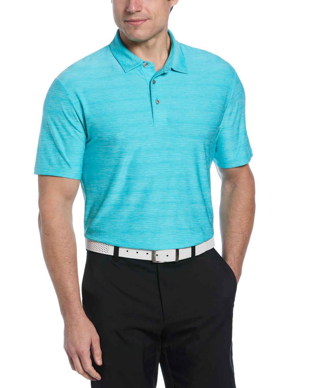 Men's AirFlux™ Jaspe Cotton Golf Polo (Scuba Bl Htr) 