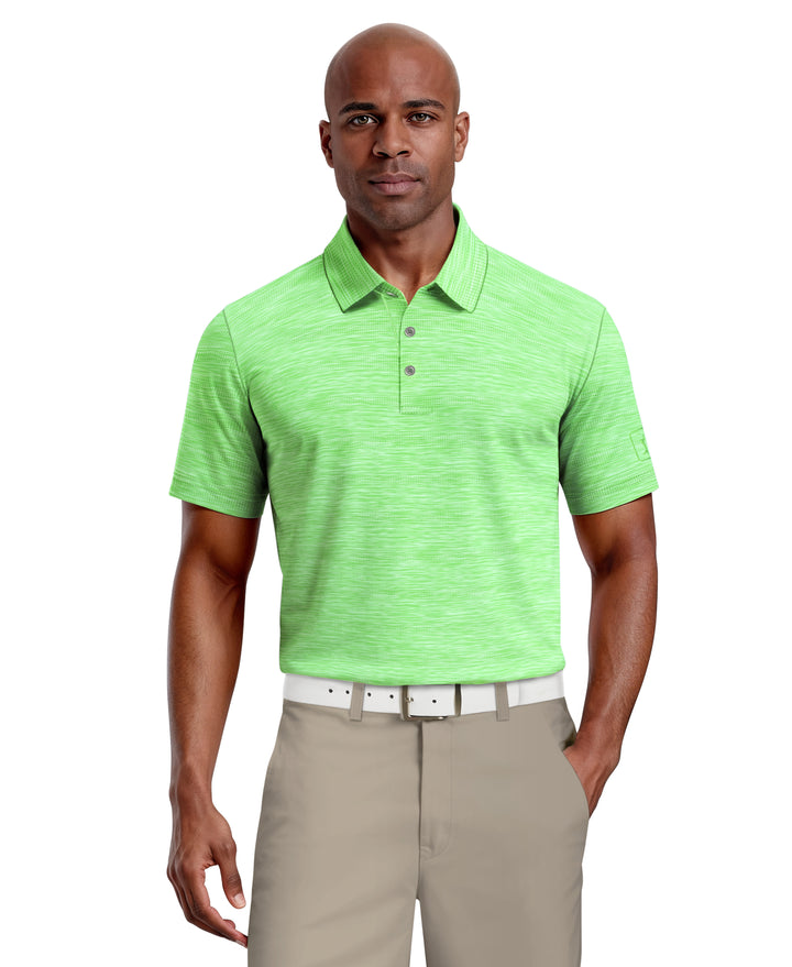 JASPE AIRFLUX POLO WITH SELF COLLAR (Spring Grn Htr) 