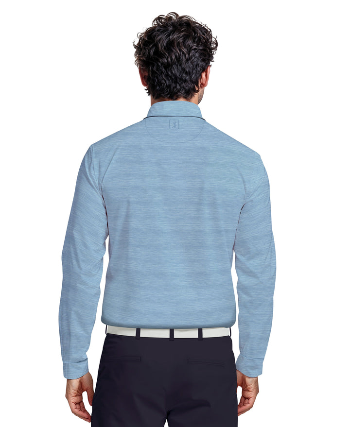 Jaspe Golf Polo Shirt (Delphinium Heather) 