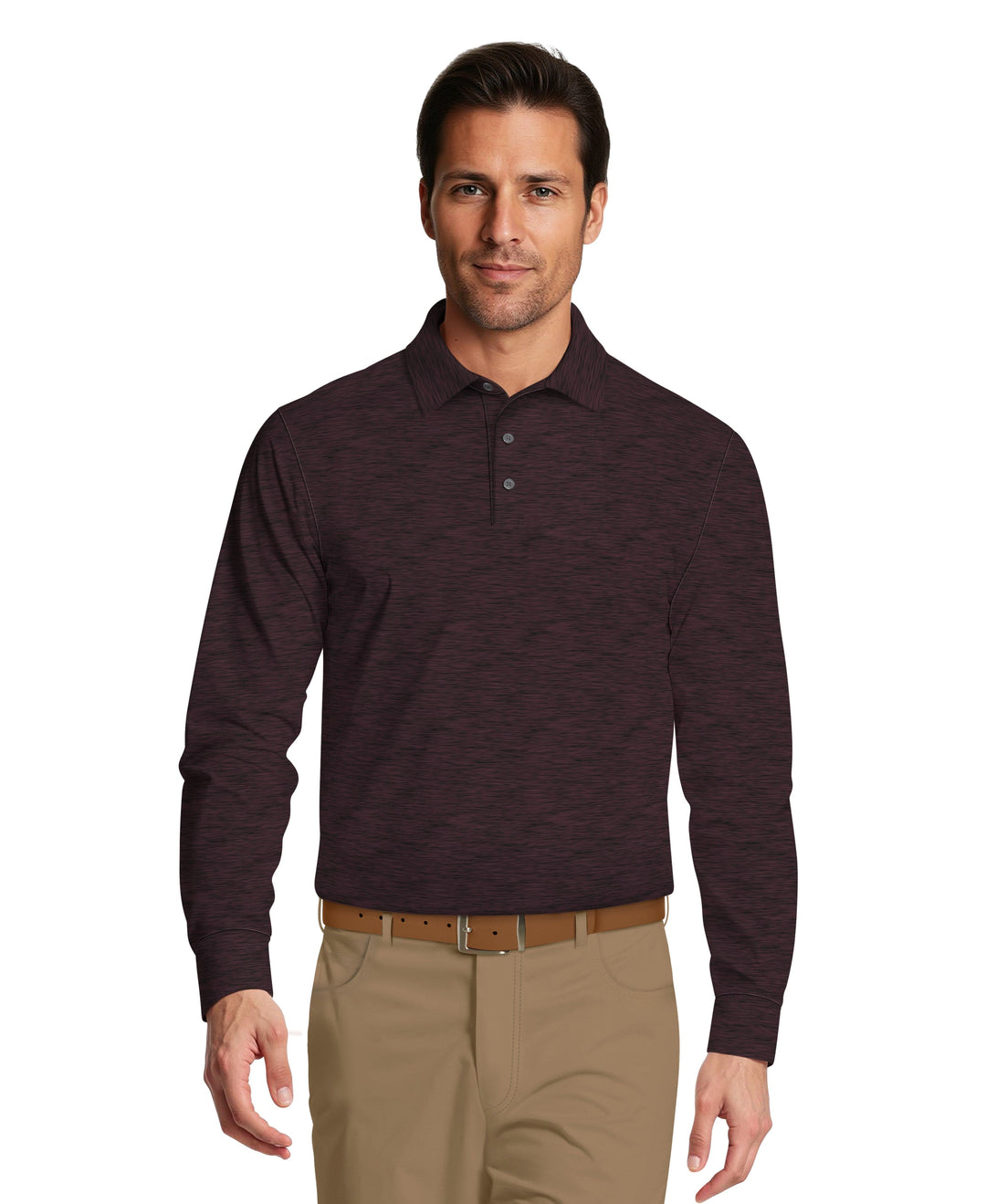 Jaspe Golf Polo Shirt (Zinfandel Htr) 