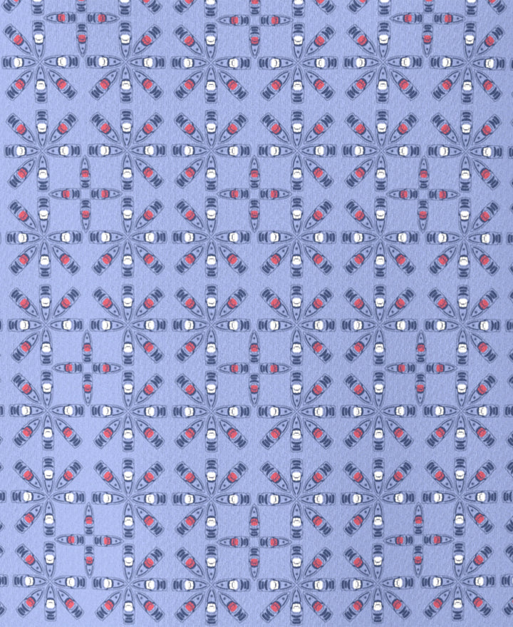 Layered Boat Print Golf Polo (Hydrangea) 