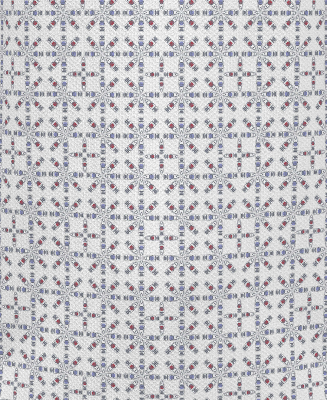 Layered Boat Print Golf Polo (Bright White) 