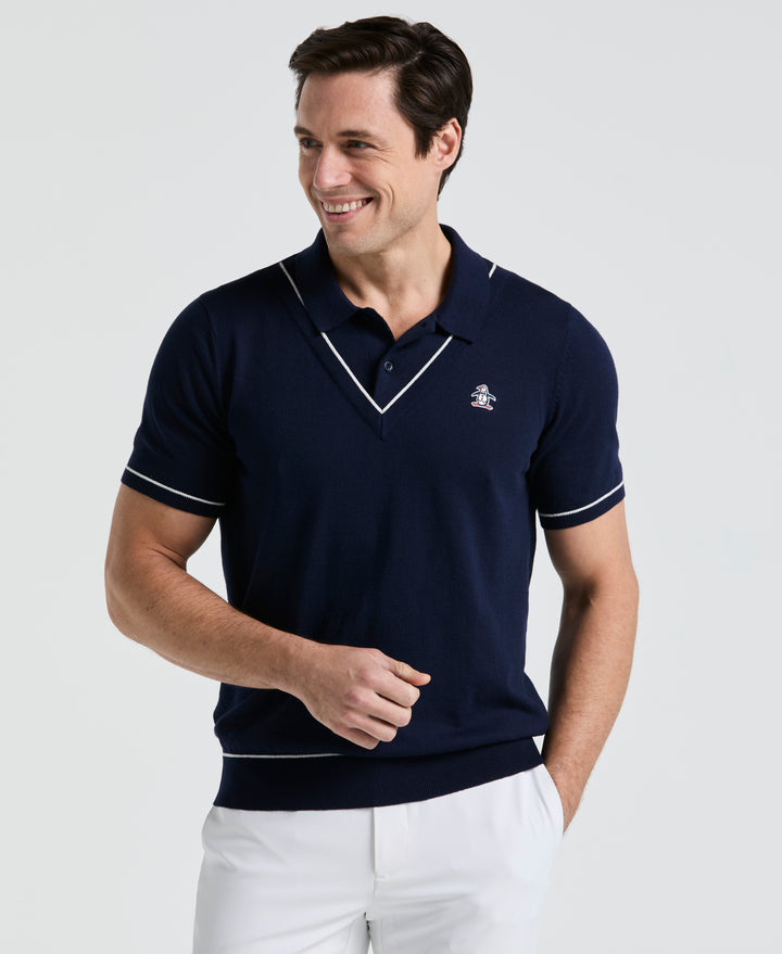 Men's Pete's 70th Anniversary Legacy Golf Sweater Polo (Black Iris) 