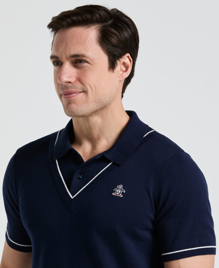Men's Pete's 70th Anniversary Legacy Golf Sweater Polo (Black Iris) 