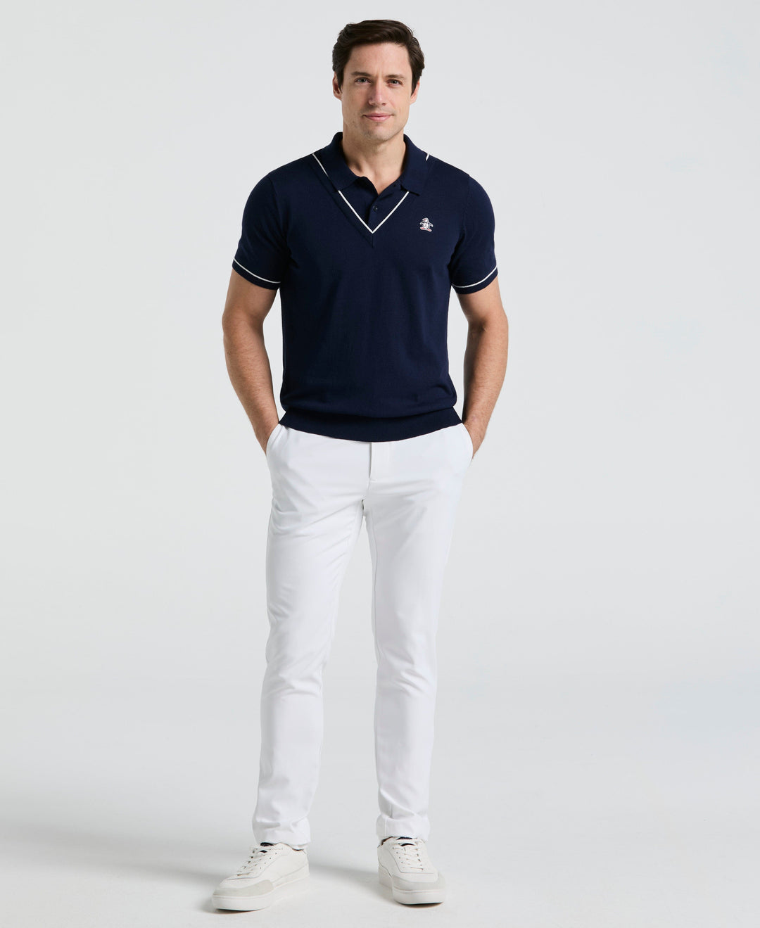 Men's Pete's 70th Anniversary Legacy Golf Sweater Polo (Black Iris) 