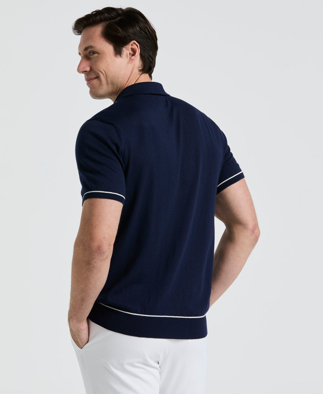 Men's Pete's 70th Anniversary Legacy Golf Sweater Polo (Black Iris) 