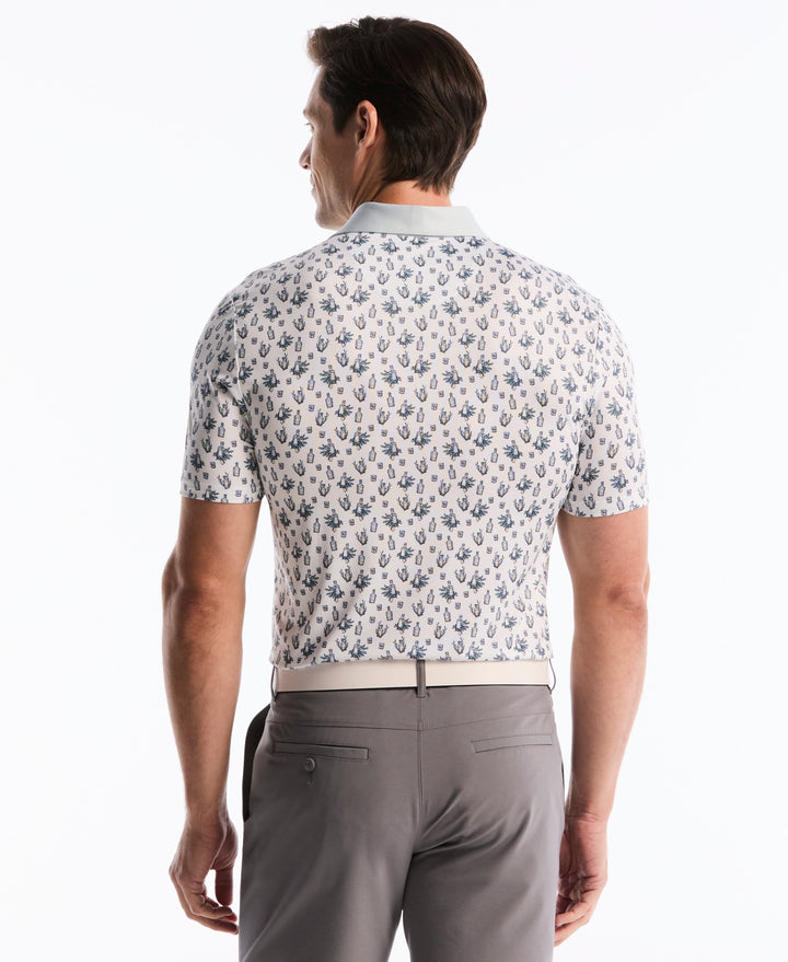 Lemon Drop Print Polo (Bright White) 