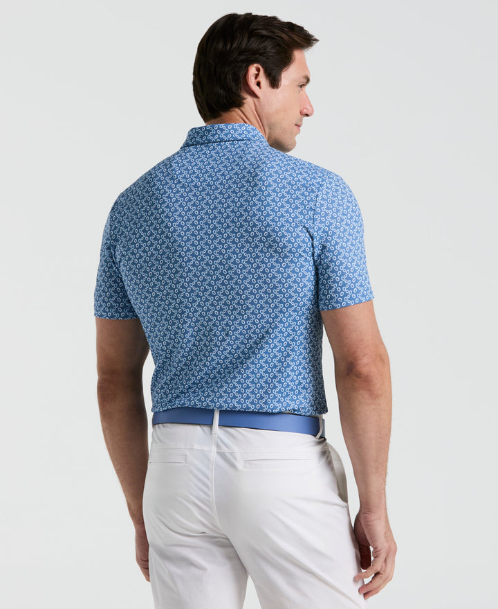 Lifesaver Print Golf Polo (Quiet Harbor) 