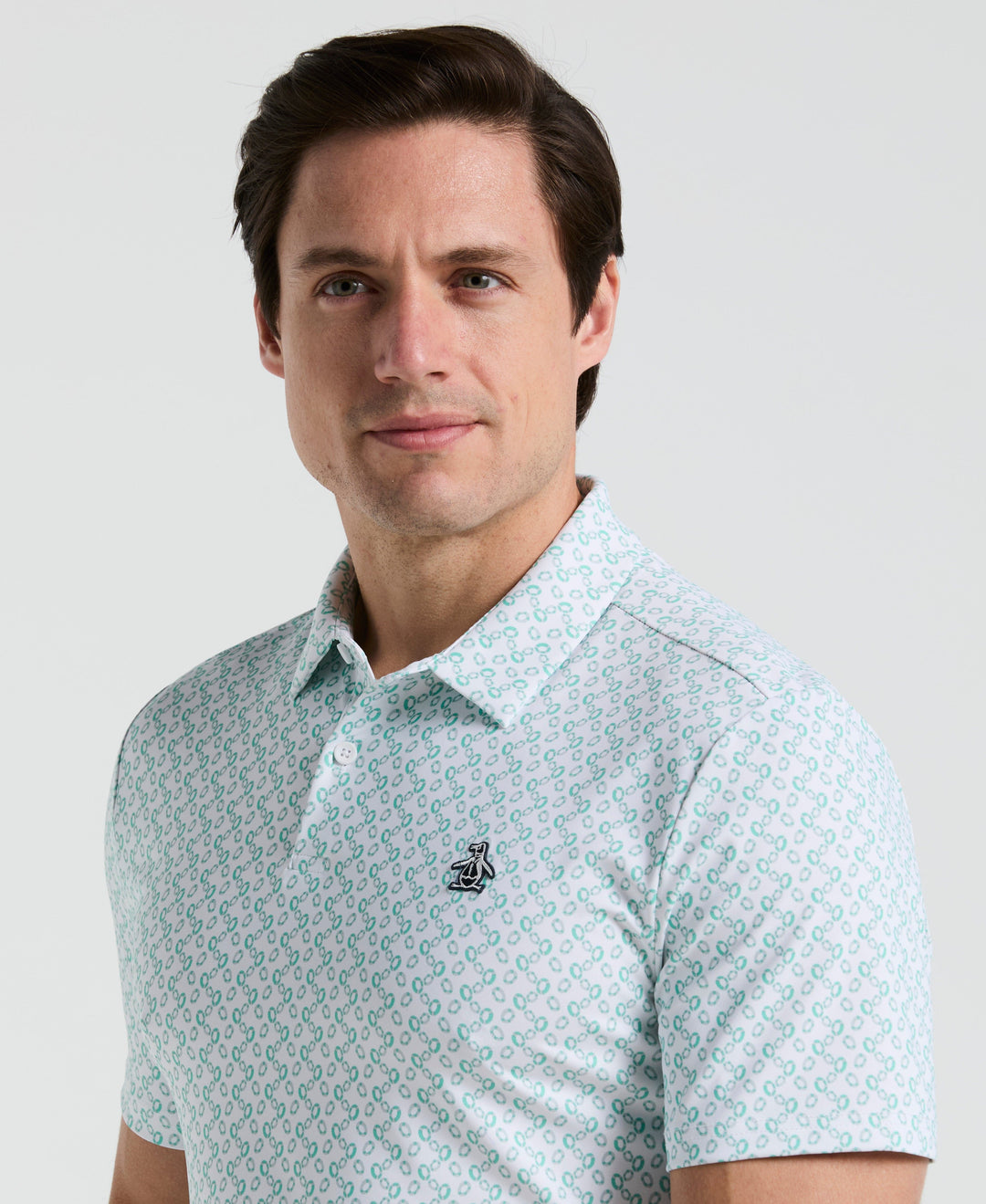 Lifesaver Print Golf Polo (Bright White) 