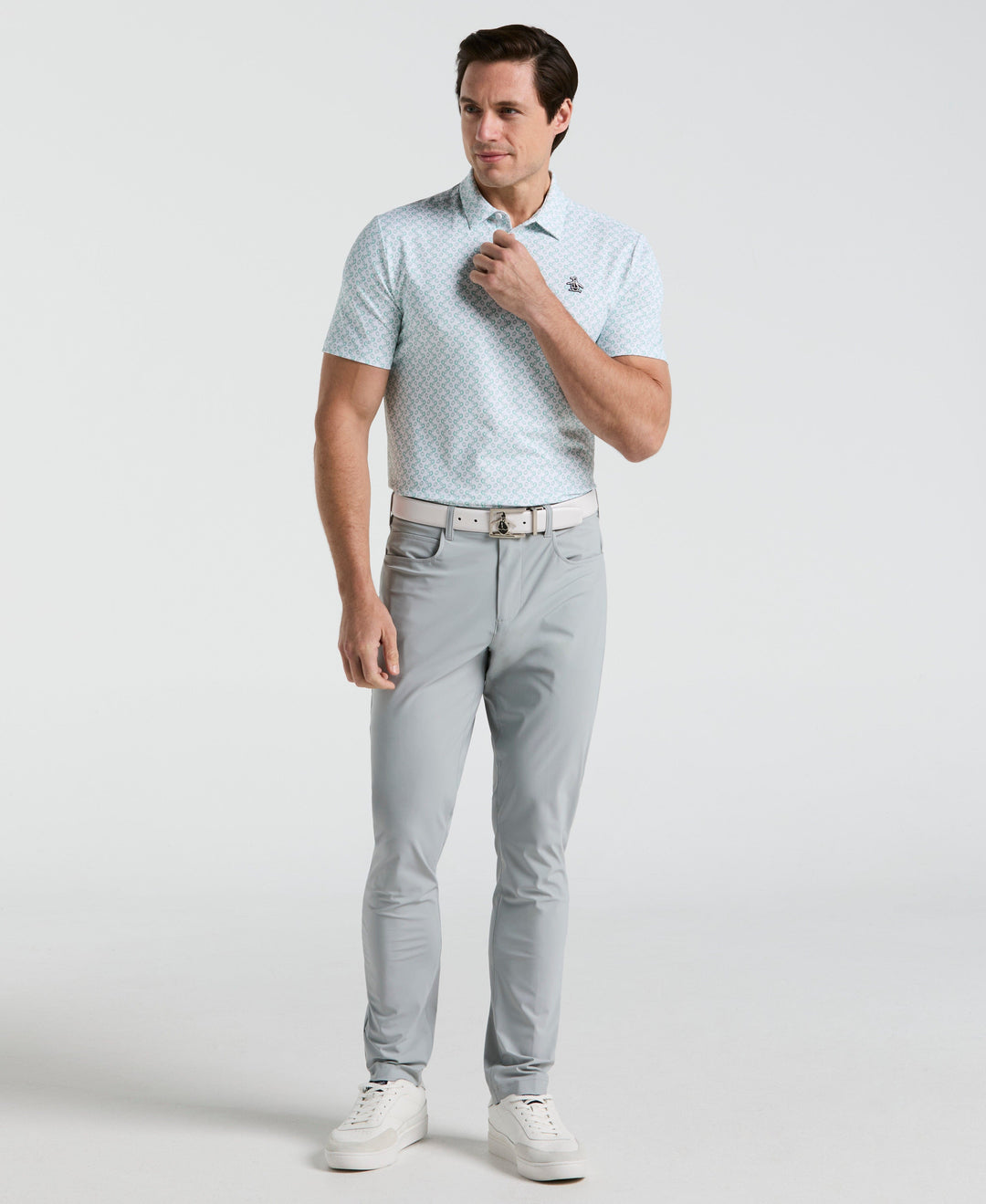 Lifesaver Print Golf Polo (Bright White) 