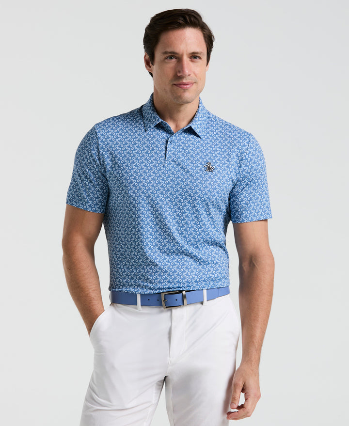 Lifesaver Print Golf Polo (Quiet Harbor) 