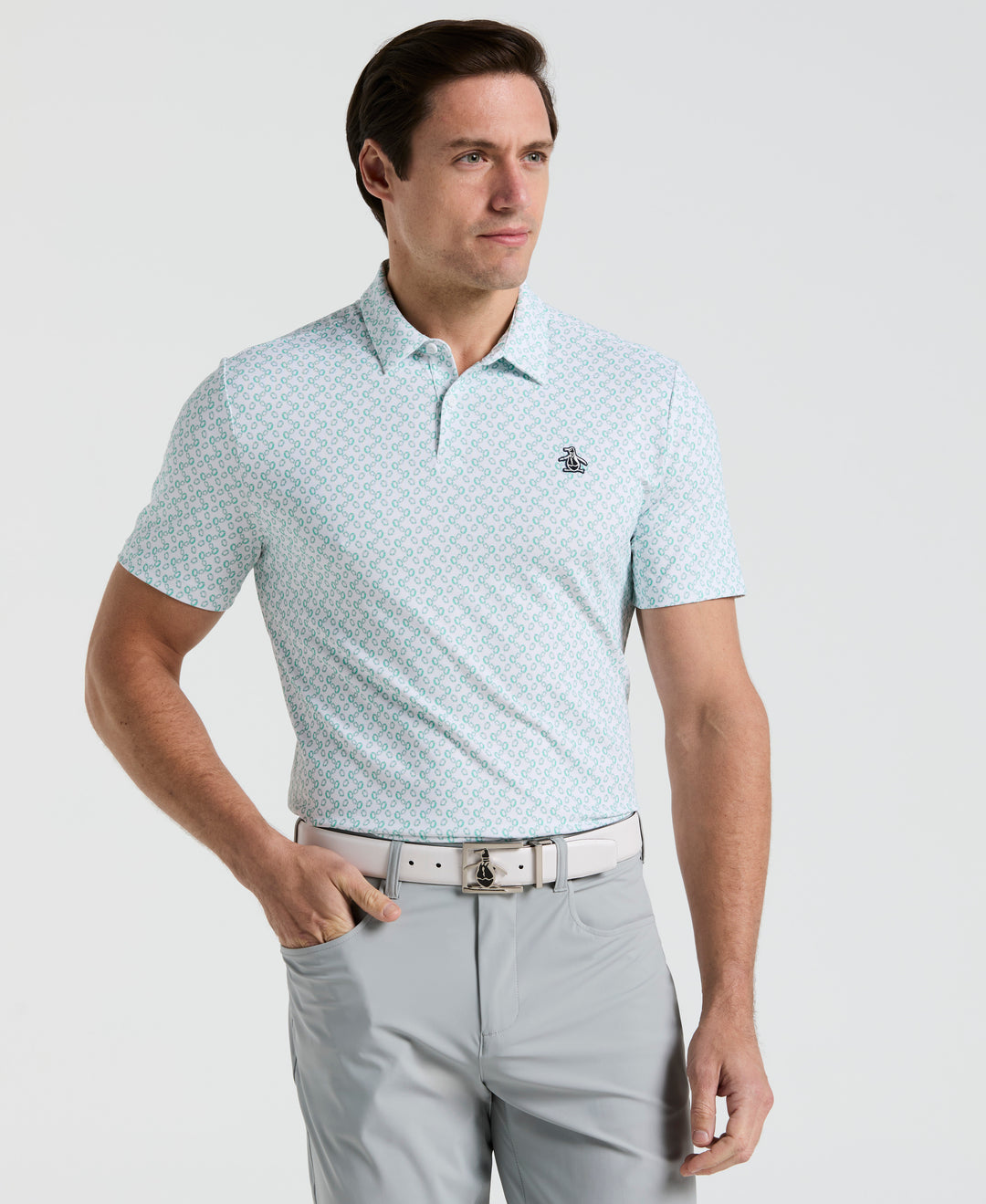 Lifesaver Print Golf Polo (Bright White) 