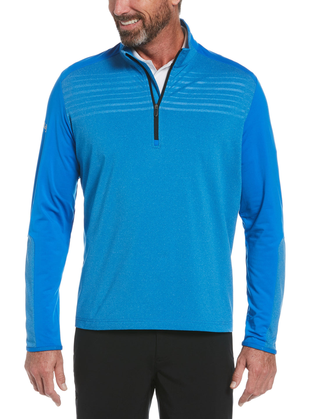 Mens Lightweight 1/4 Zip Aquapel Sweater (Egyptian Bl Htr) 