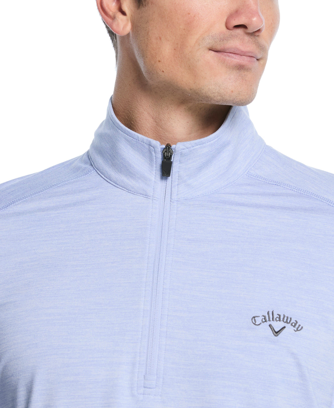 Lightweight 1/4 Zip Golf Pullover (Chambray Htr) 