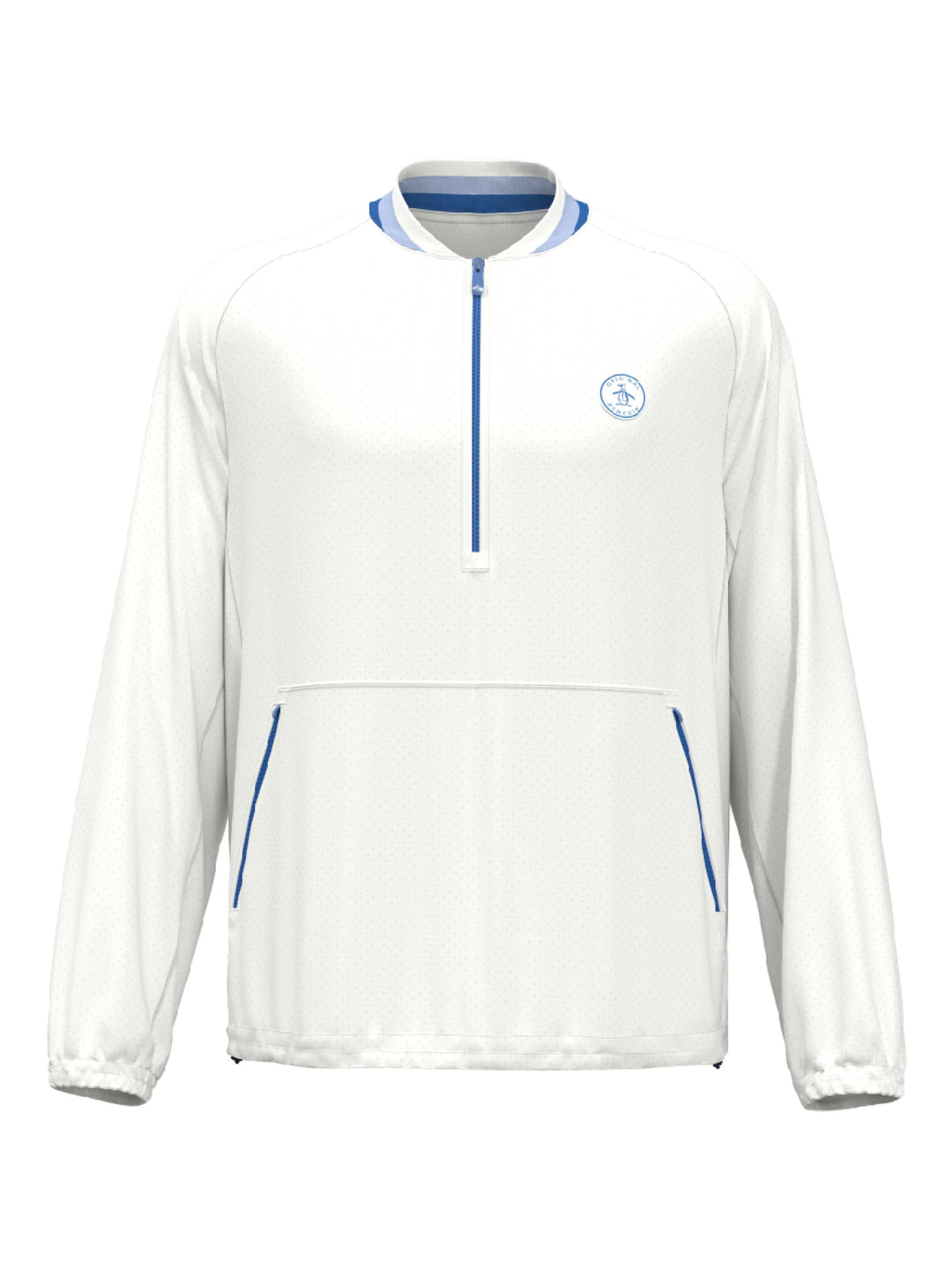 Men's Lightweight Quarter Zip Long Sleeve Golf Windbreaker With Striped Collar