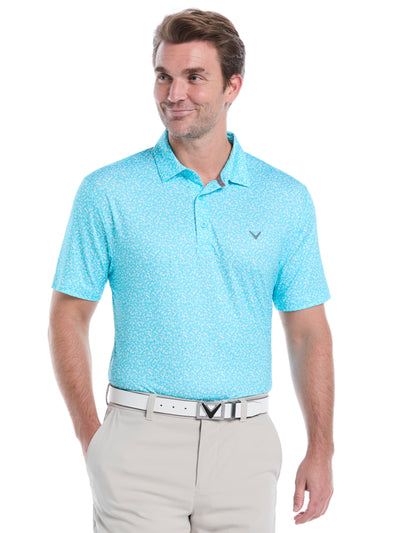 Men's Linear Chevron Print Golf Polo