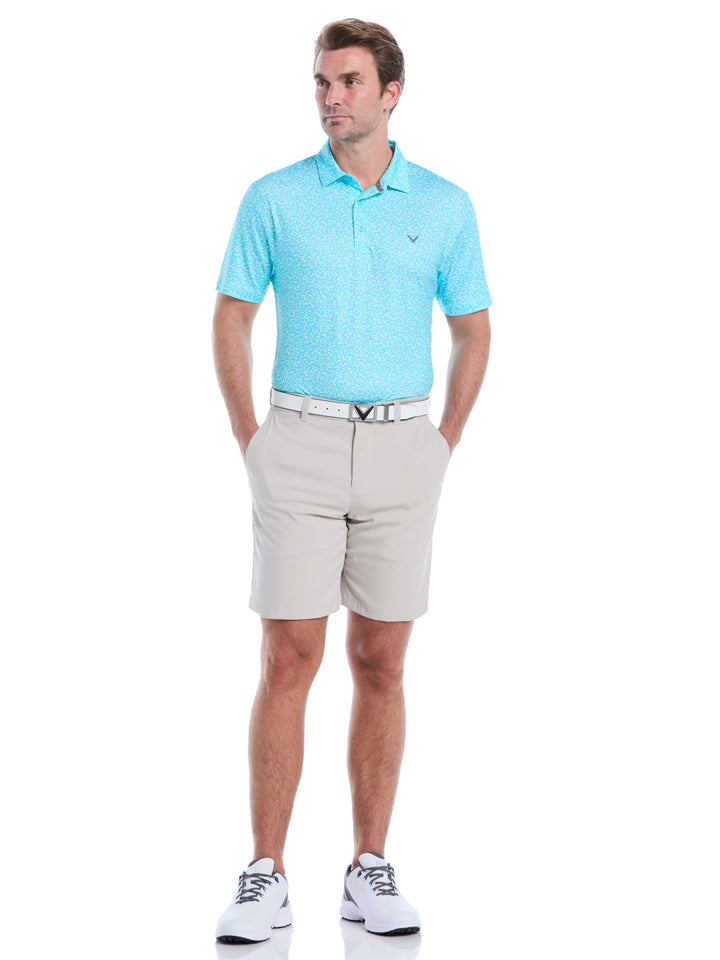 Men's Linear Chevron Print Golf Polo