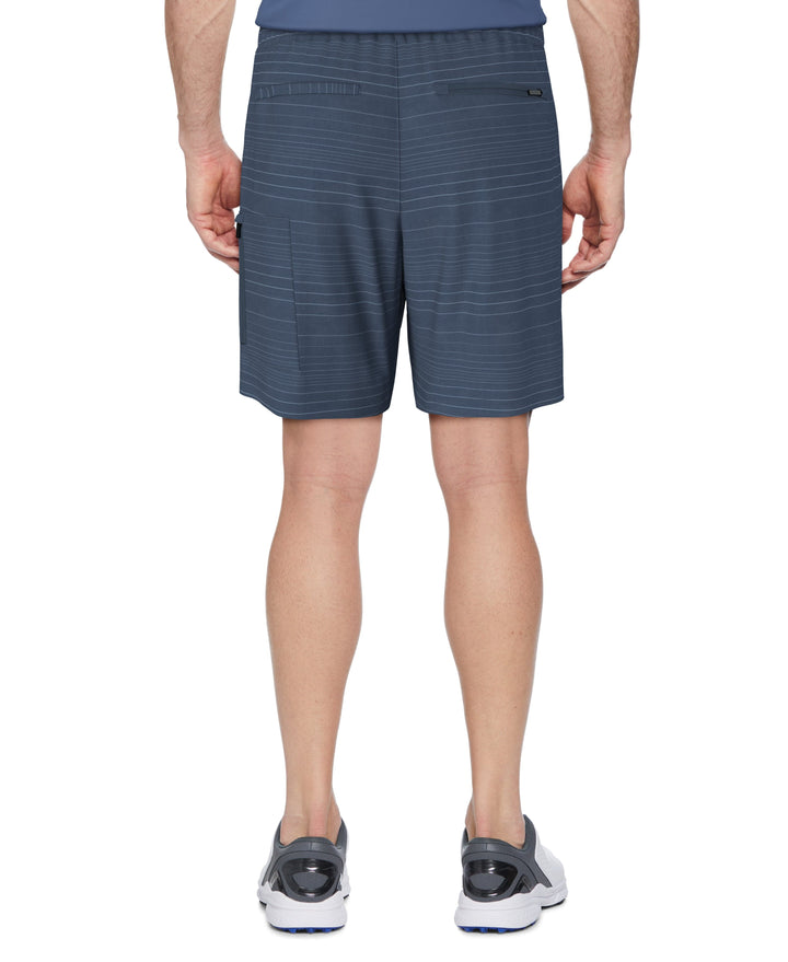 8" Linear Texture Print Golf Short (Insignia Blue) 