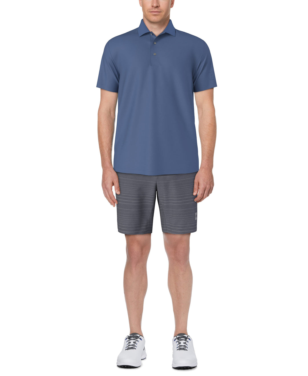 8" Linear Texture Print Golf Short (Tradewinds) 