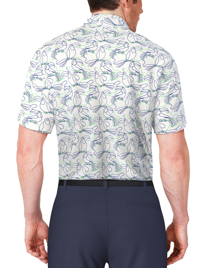 LINEAR TOUCAN PRINTED POLO (Bright White) 