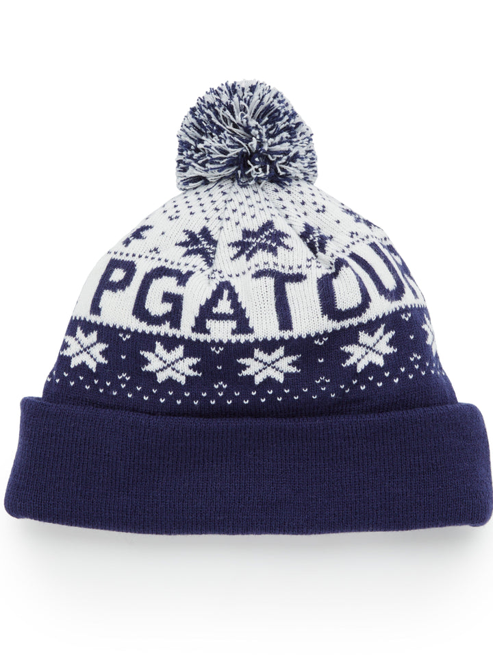 Logo Pom Pom Golf Beanie (Peacoat) 