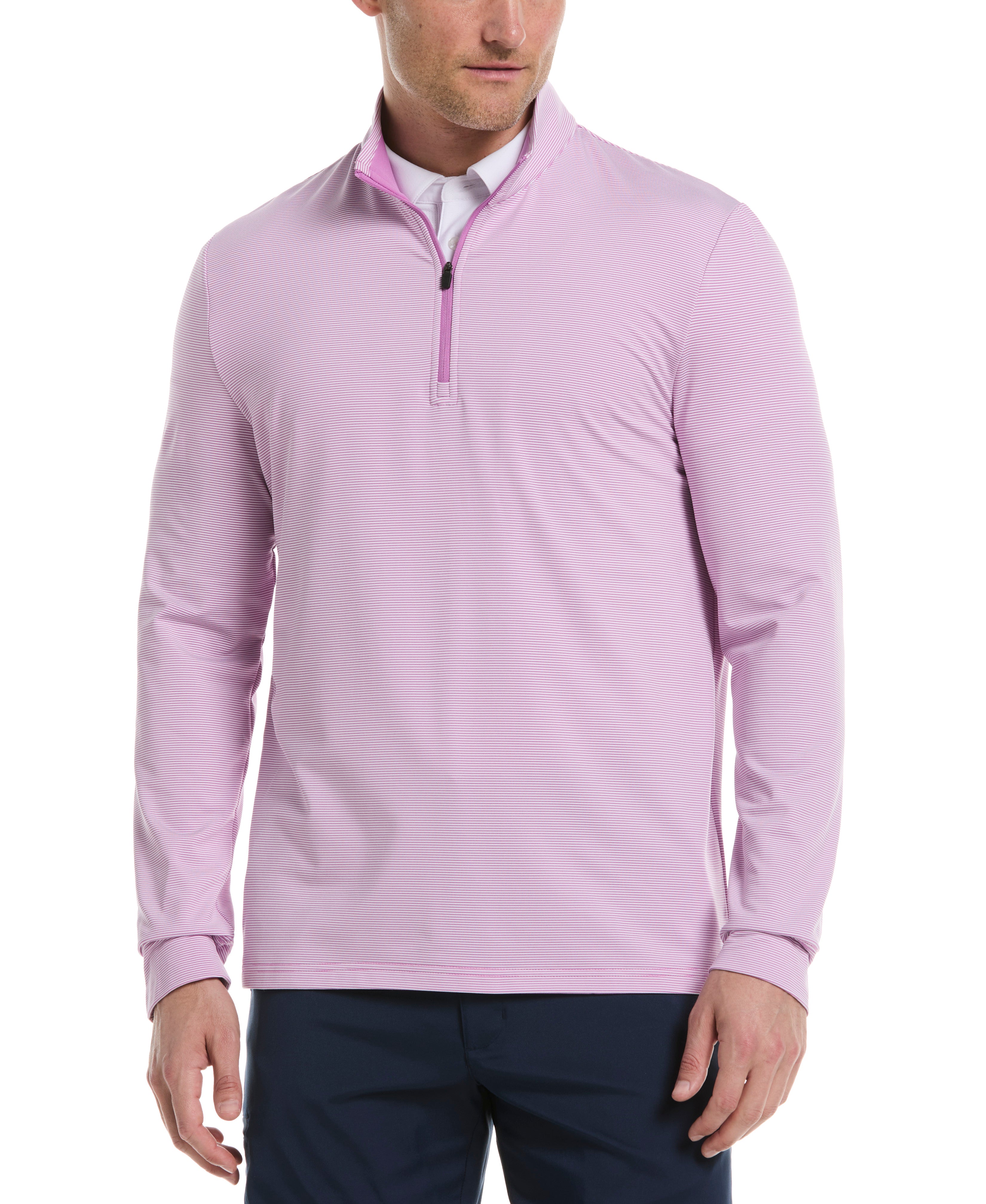 Men's Long Sleeve Feeder Stripe Mock Neck – Golf Apparel Shop