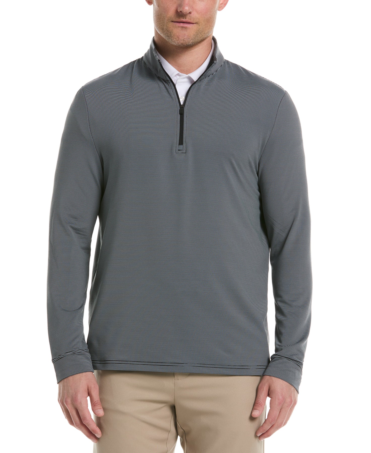 Men's Long Sleeve Feeder Stripe Mock Neck – Golf Apparel Shop